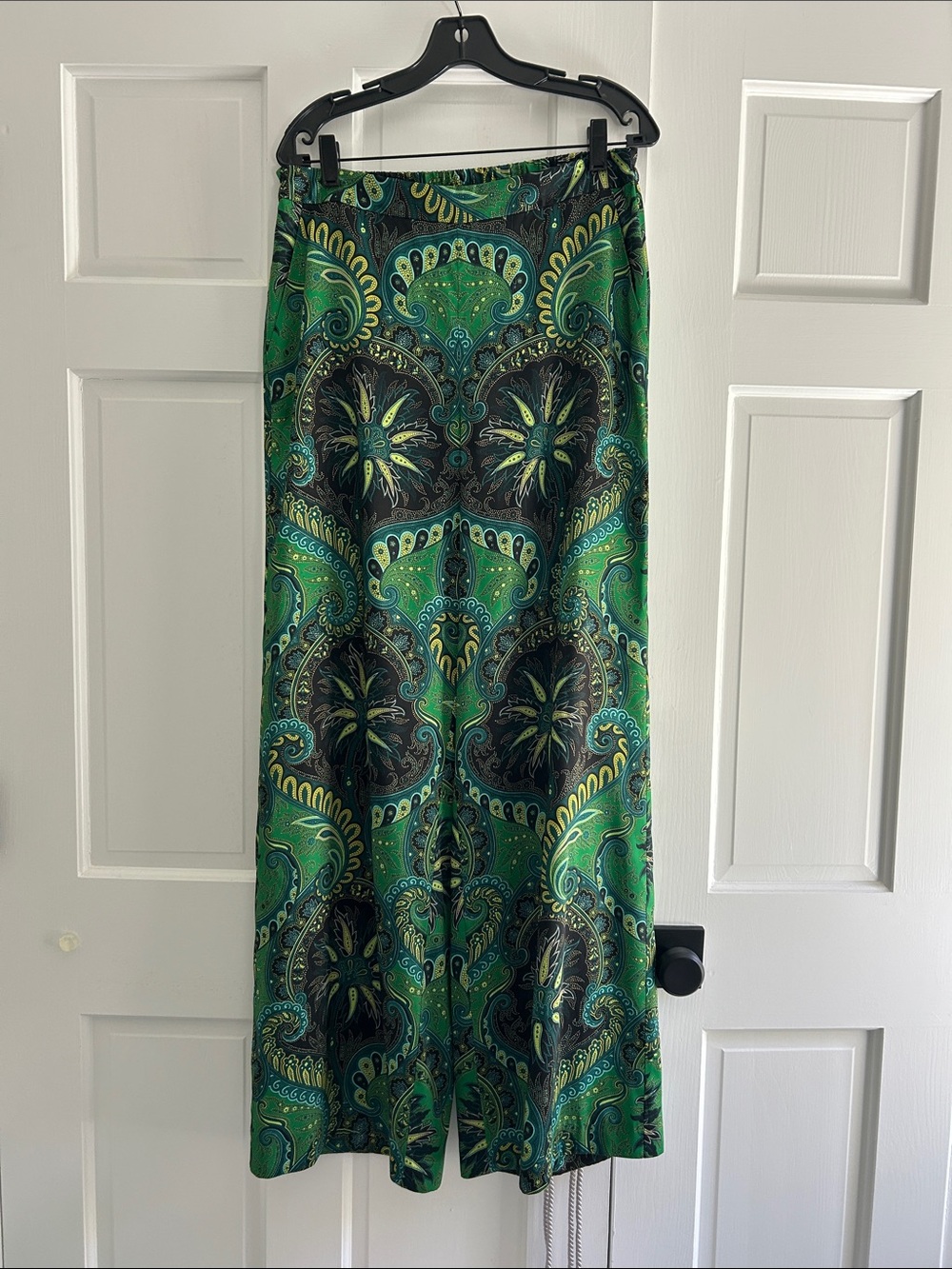 Kobi Halperin “Jade Paisley” Print Wide Leg Pant